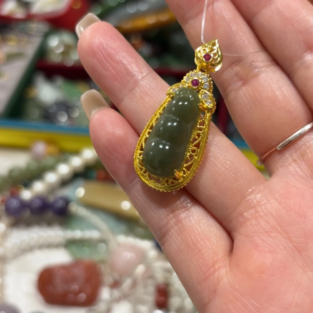 和田玉合金颈饰38552