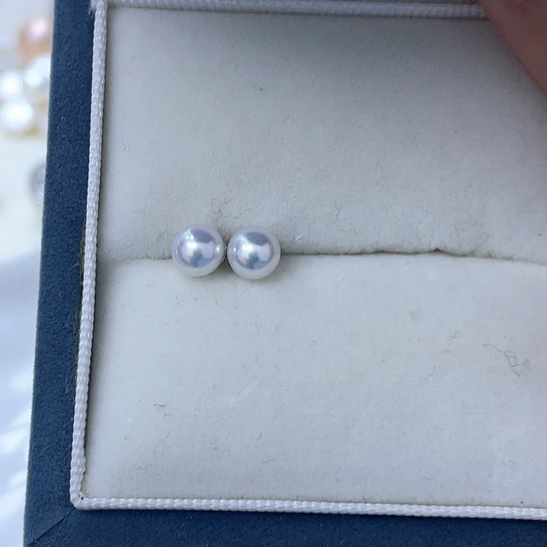 银S925镶嵌淡水珍珠耳饰