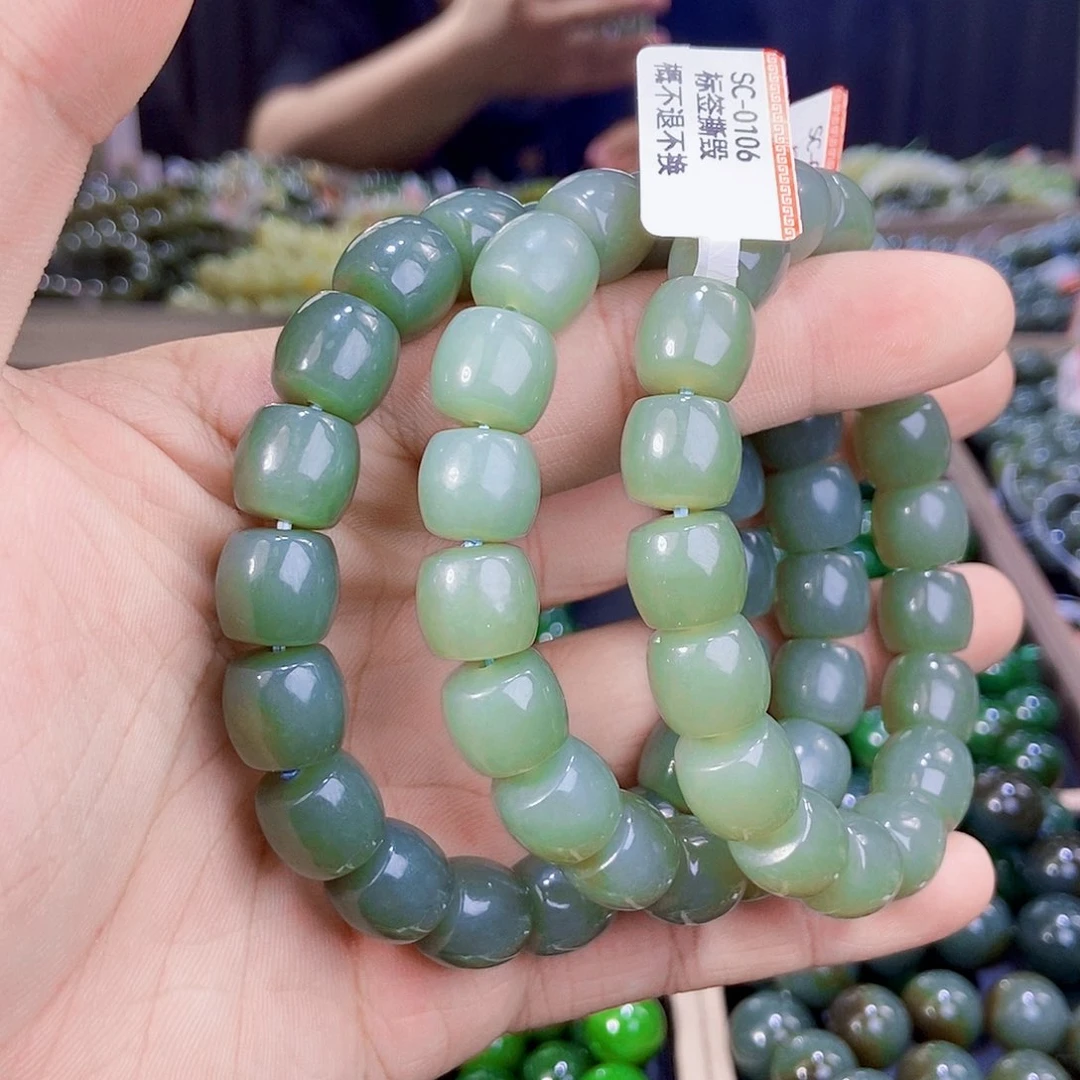 手串未镶嵌和田玉纯天然卡12新疆且末且末蓝手串多样性发一