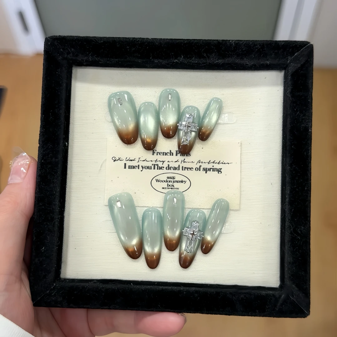 《蓝琥珀》纯手工穿戴甲