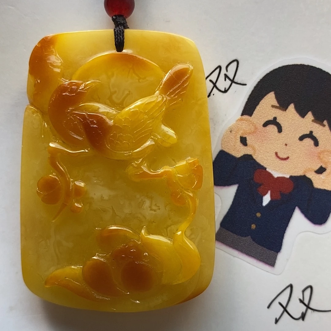 定制琥珀未镶嵌喜上眉梢