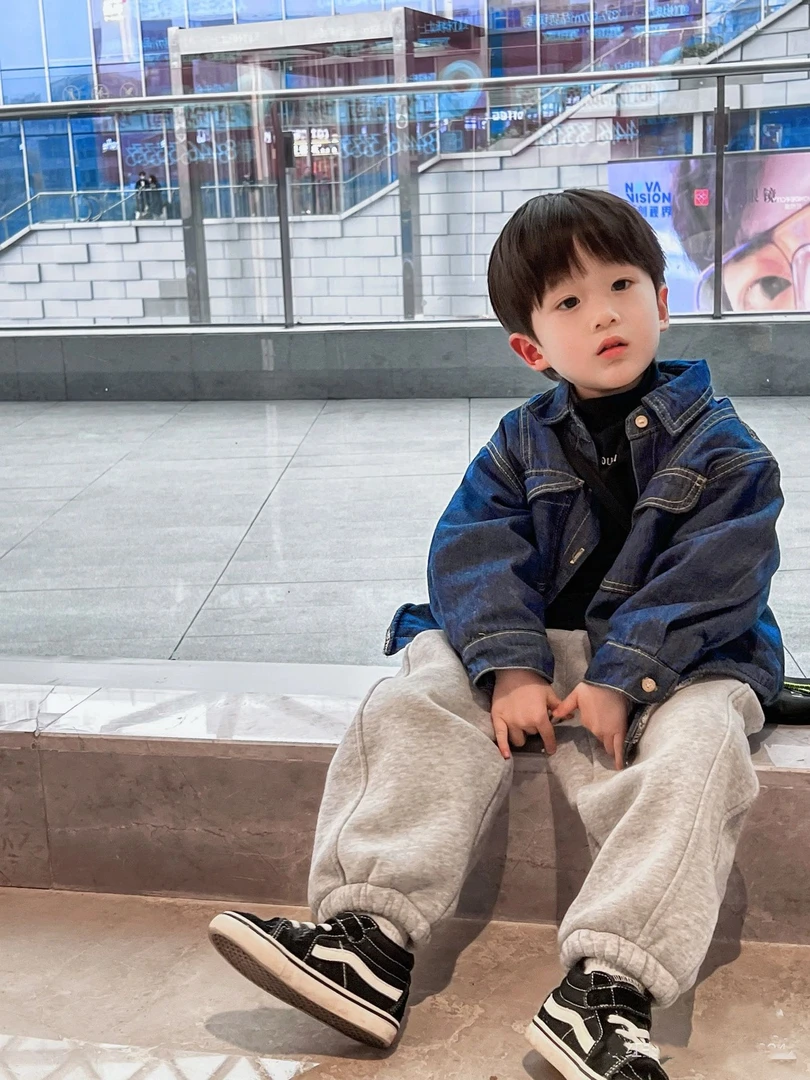 M251204清仓2色小狗刺绣羊羔毛裤