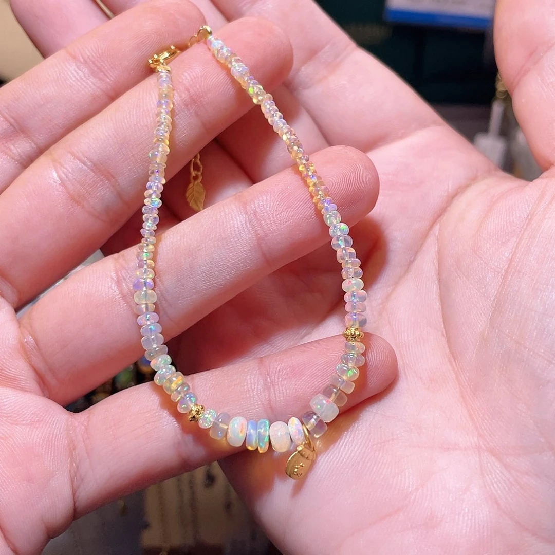 银S925镶嵌欧泊手链）异**火