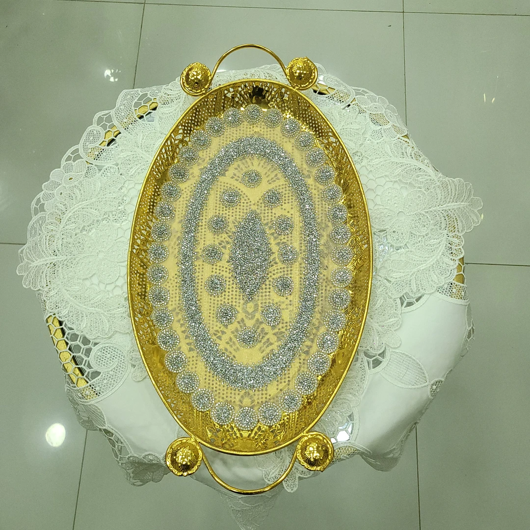 黄金色托盘，垫子一套