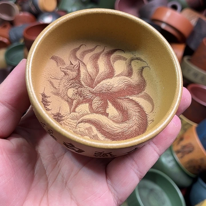 紫砂茶杯全手工紫砂主人杯