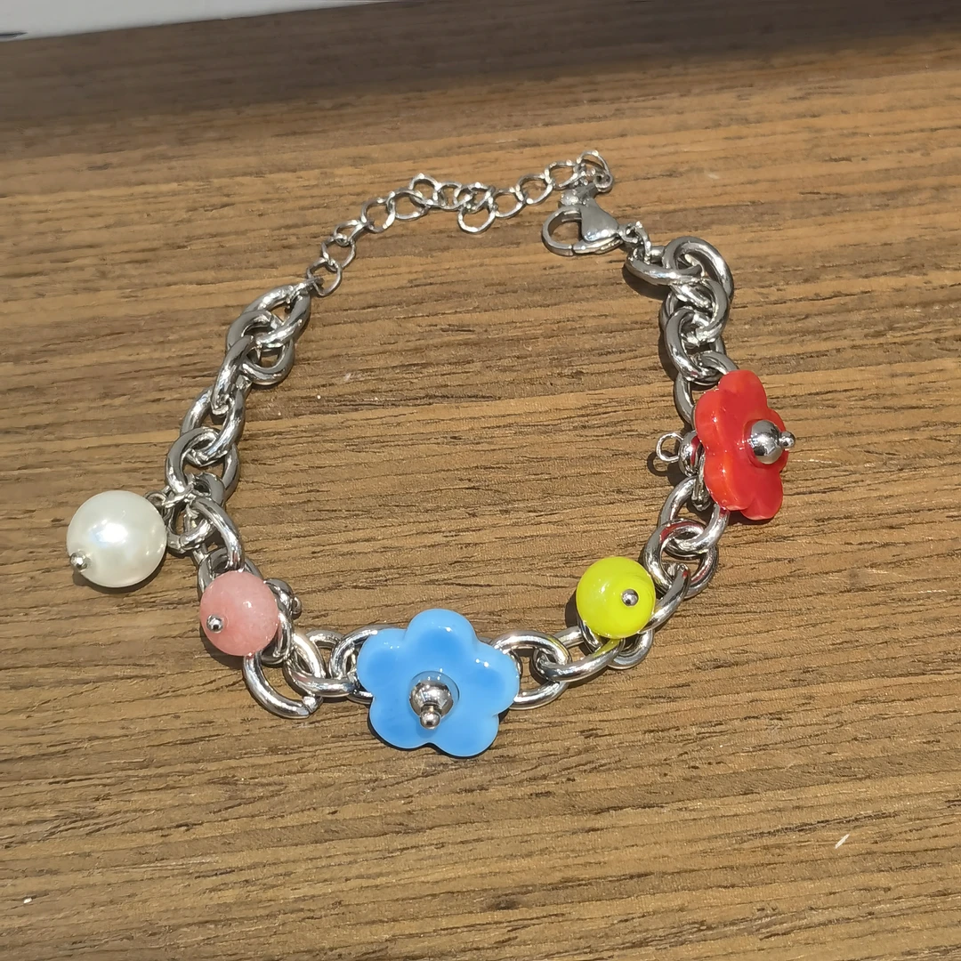 B932彩色花花链条手链