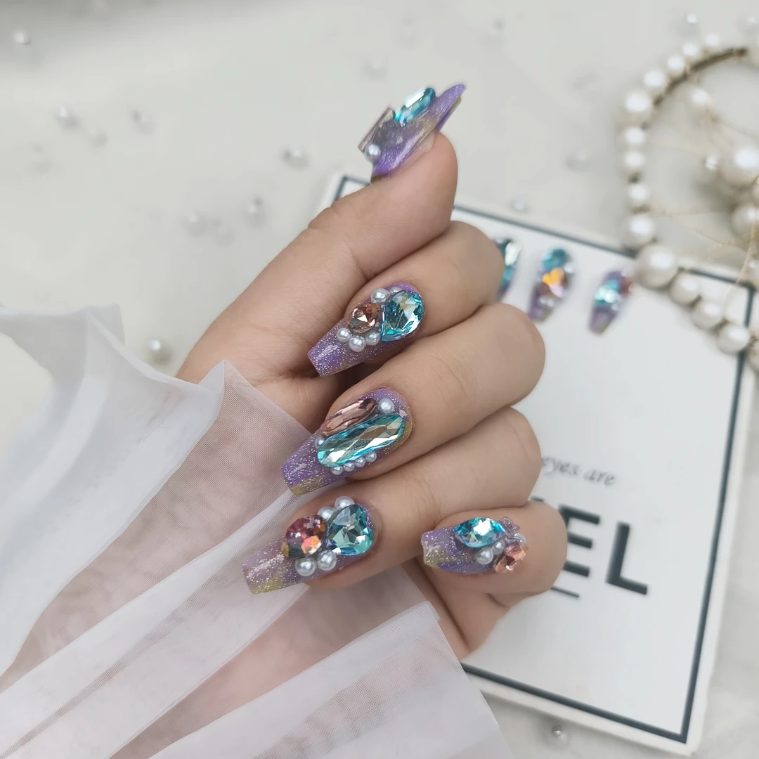 星光灿烂穿戴美甲手工