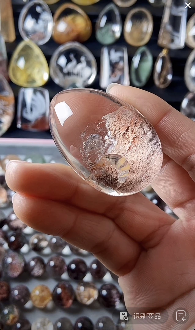 非金属皮质吊坠 粉幽大水滴