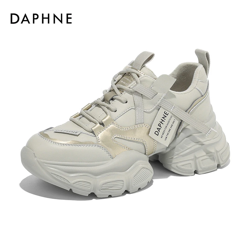 达芙妮2026春新款显脚小厚底炸街老爹鞋女增高爆款韩系休闲宋茜代