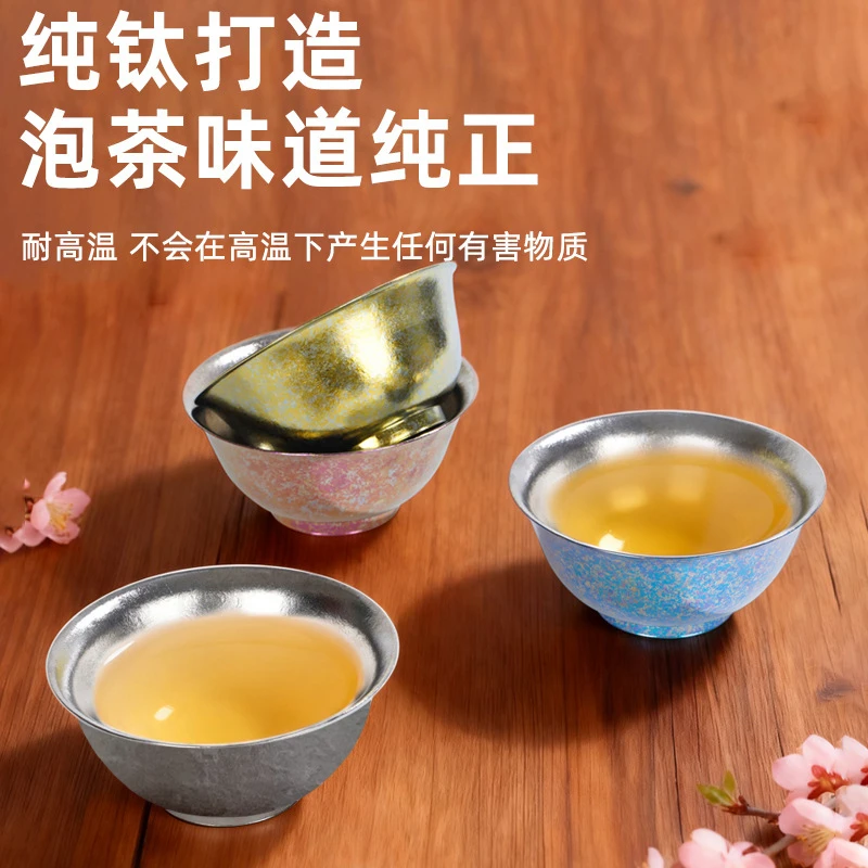 纯钛碗筷勺子家用户外露营纯色简约风易清洗防烫耐高温纯钛餐具