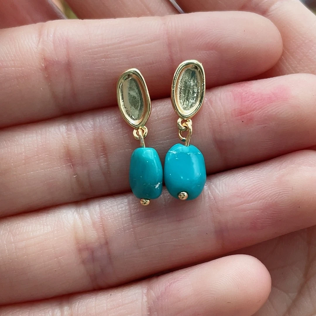 绿松石颈饰银S925镶嵌