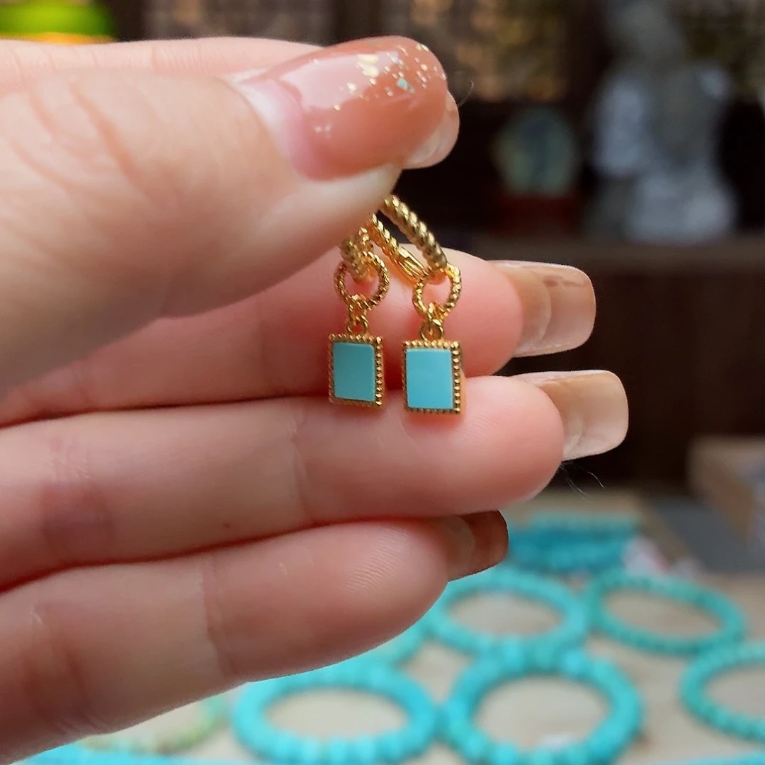 银S925镶嵌绿松石珠宝奇石多样性发货