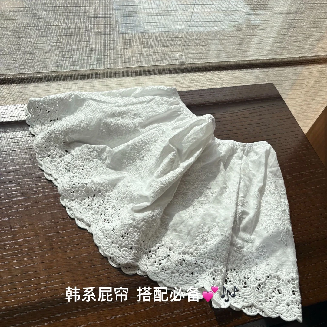 【陶陶推荐】设计款搭配气质花边屁裙 半裙 S474