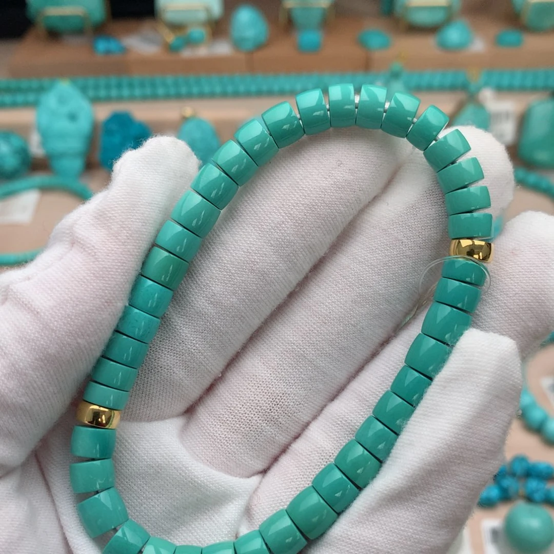 绿松石未镶嵌珠宝奇石6.5mm