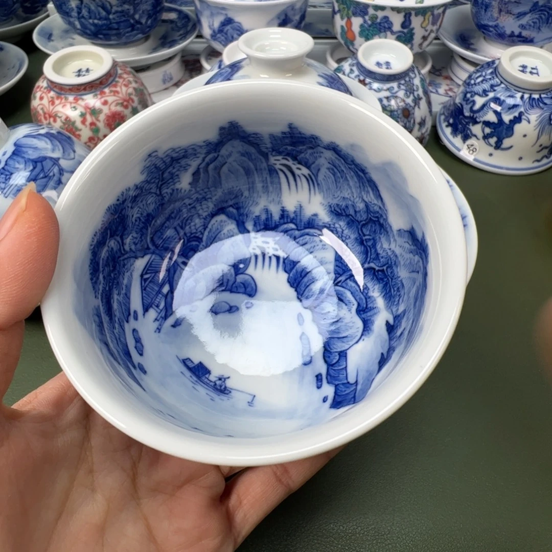 陶瓷景德镇纯手工纯手绘茶具木木79