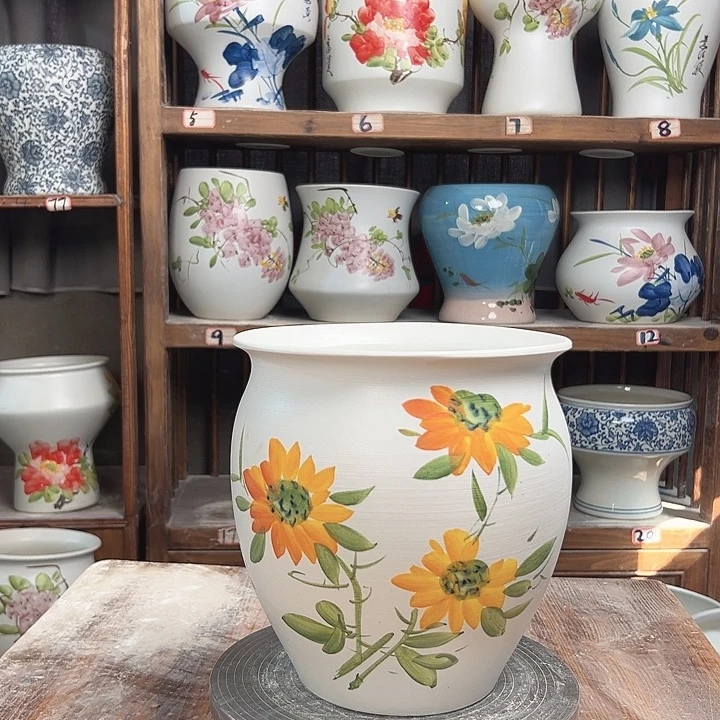 圆口向日葵陶瓷陶瓷陶瓷陶瓷