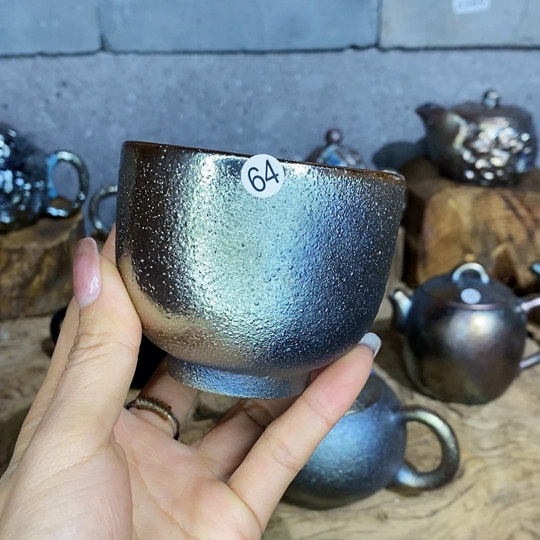 杯鼠*云南建水紫陶柴烧