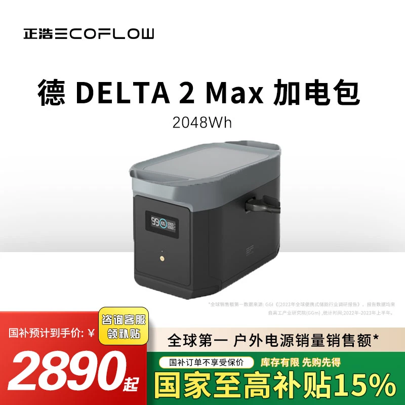 ECOFLOW/正浩618【德2Max加电包除浙江】户外电源便携充电多口通