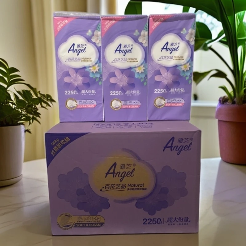 雅芝百花艺350抽450抽悬挂式抽纸普通抽纸亲肤超柔透气棉柔巾超薄