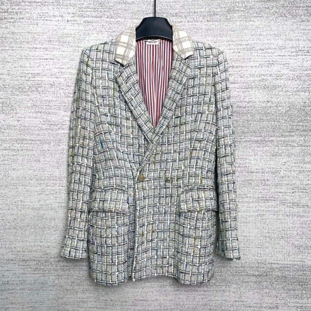 95新 AMIRI  汤姆布朗 /W109215 /汤姆布朗/格纹西装外套/尺码40