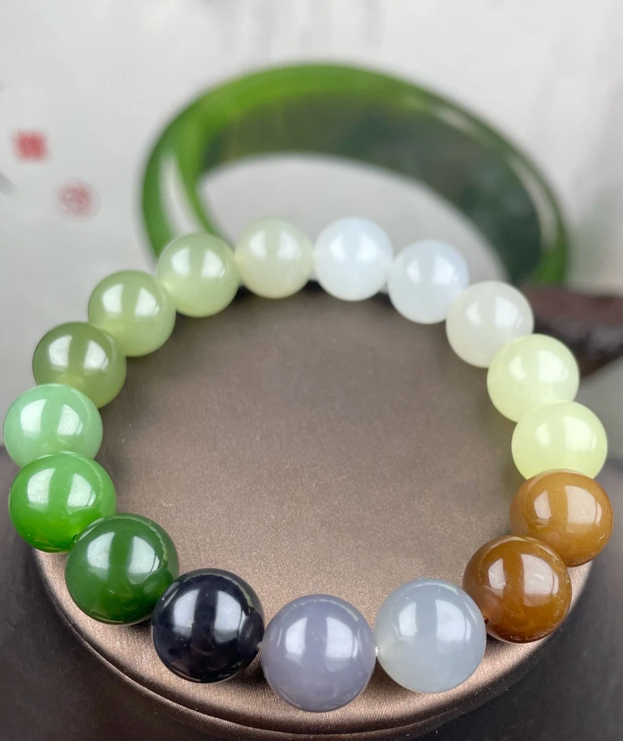 .和田玉多宝手串