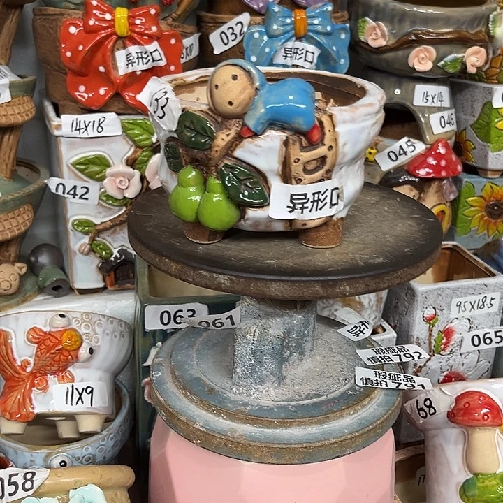 紫砂花盆粗陶材质多肉花盆