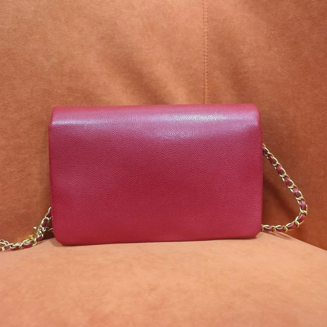 新款打造真皮女士斜挎包 0470 红色