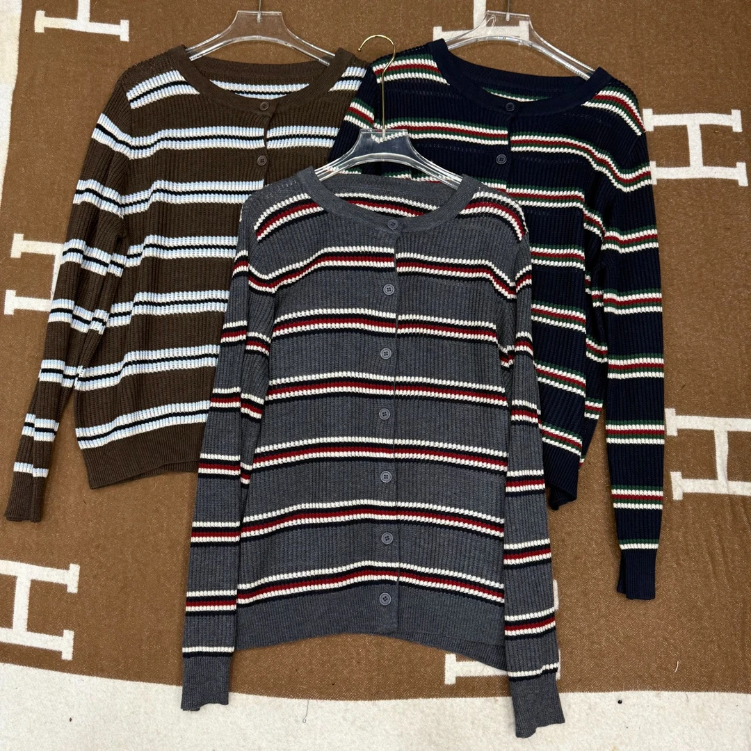 SuSu-125新款条纹开衫针织衫