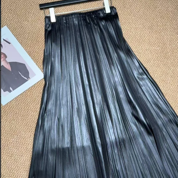 【齐】O型法式H型纯色通用遮胯半身裙黑色半身裙秋冬显瘦 N251233
