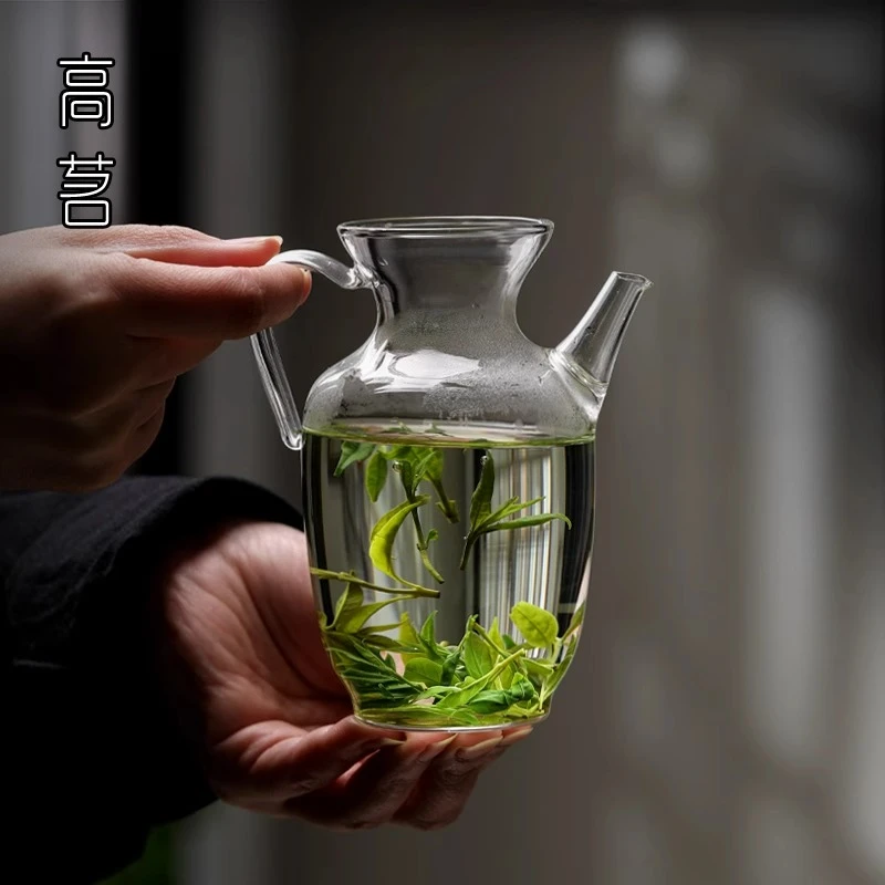 仿宋玻璃壶宋壶泡绿茶专用茶具一人小茶壶执壶家用泡茶器茶杯高档