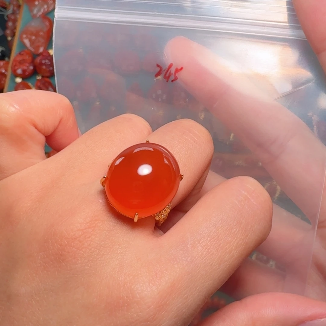 南红玛瑙南红银S925镶嵌