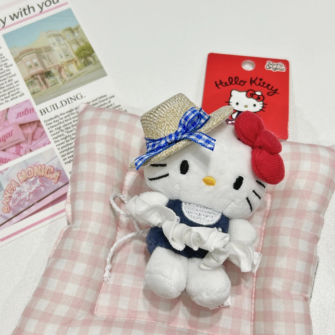 手工草帽可爱Kitty包挂钥匙扣手机链学生创意ins少女个性