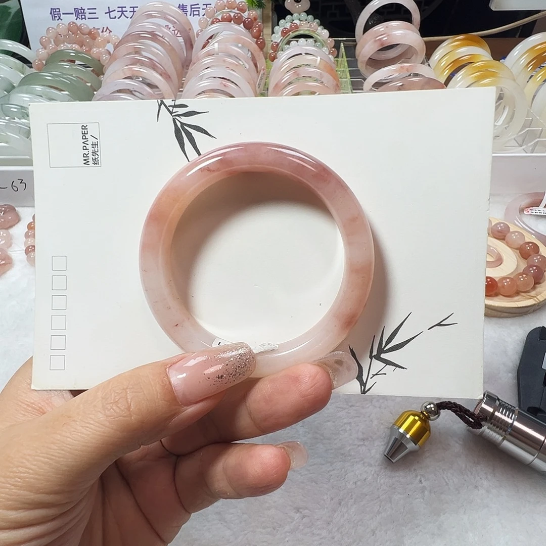石英质玉（金丝玉）未镶嵌手镯54+圈
