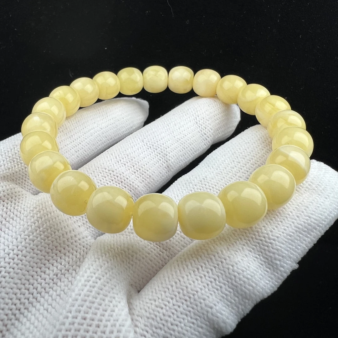 R2198天然原矿俄料蜜蜡 老型手串 9.4*9mm 支持质检