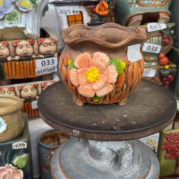 紫砂花盆粗陶材质多肉花盆