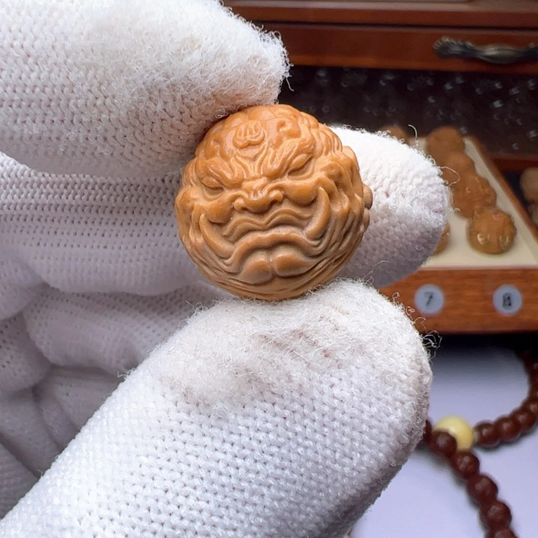 猴头核桃吊坠精工双獠牙17.18