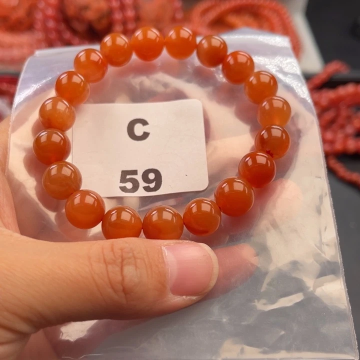 南红玛瑙未镶嵌多样性发货默认微瑕称重10mm