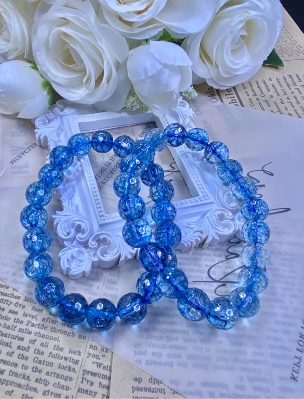 蓝色切面10mm手串发一条AB04