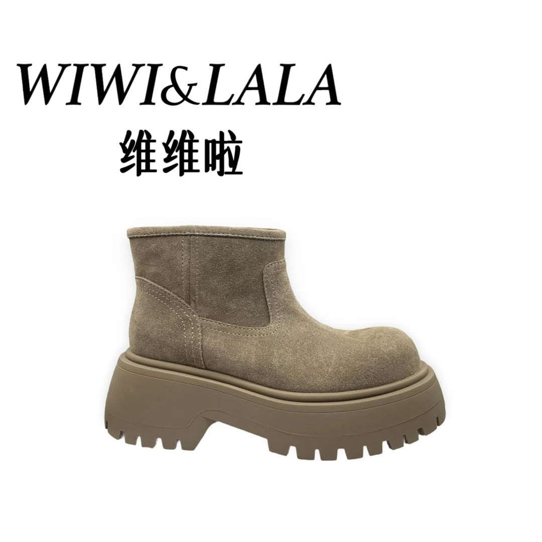 【维维啦】AW25秋款牛京大头短靴26032-169
