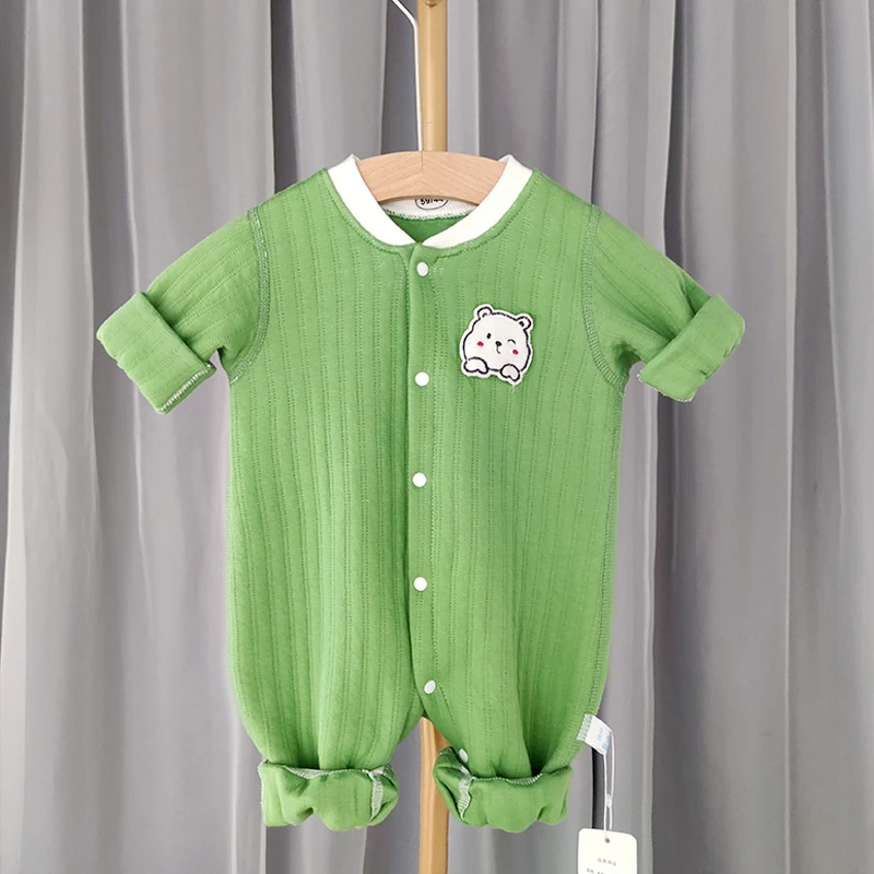 婴儿连体衣保暖衣春秋季宝宝哈衣爬服加厚秋冬新生儿衣服秋装纯棉
