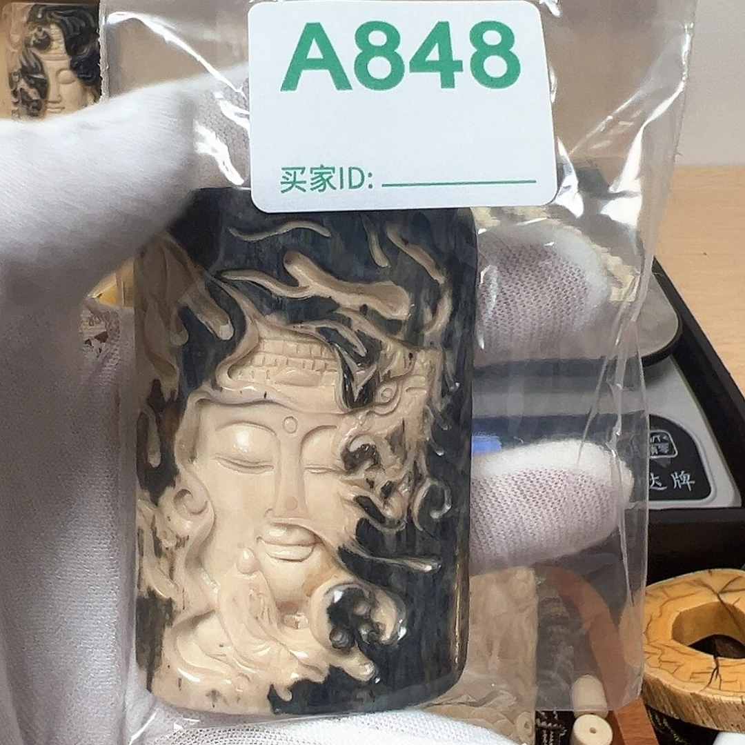 呸***！银S925天然猛犸象牙雕刻品