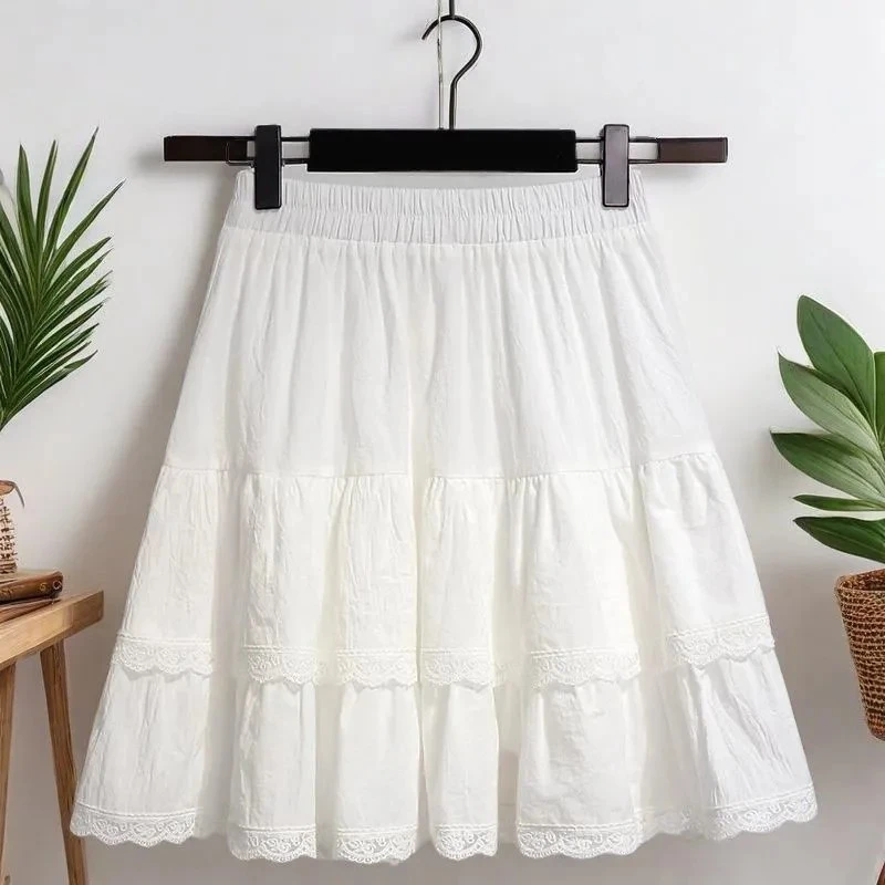 夏季半身裙女显瘦短裙高腰a字蓬蓬裙防走光半裙褶皱裙子超火裤裙