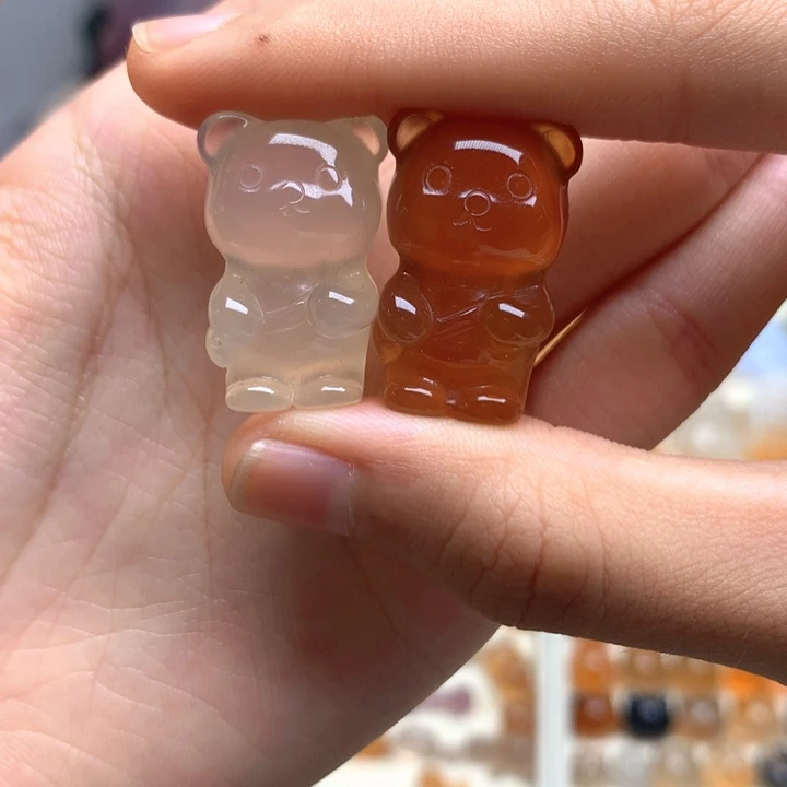 玛瑙/玉髓未镶嵌玛瑙小鱼熊
