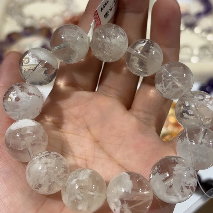 未镶嵌手链水晶白幽灵