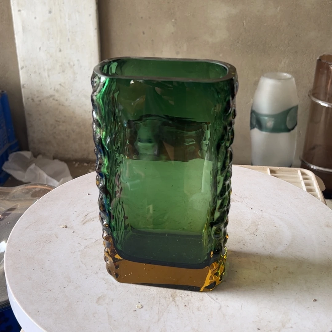 弘扬琉璃花器微瑕高度22