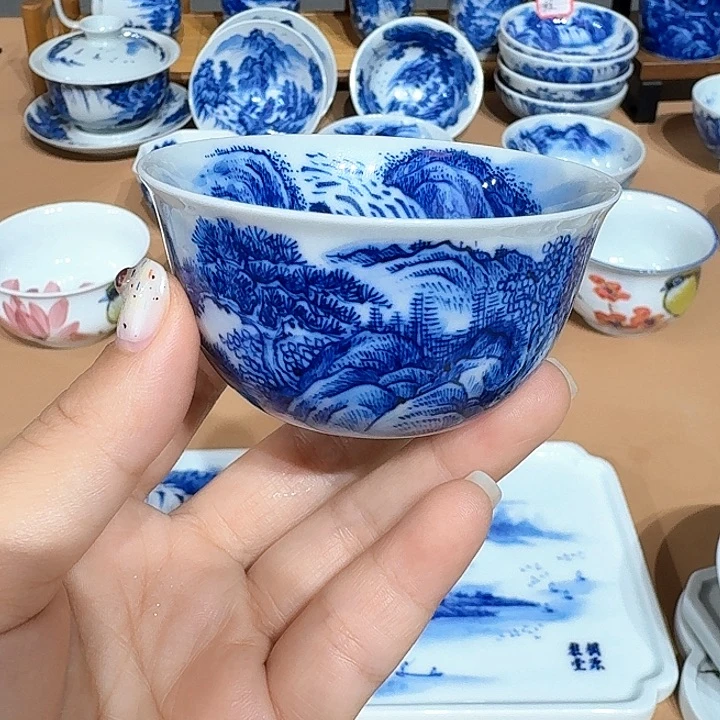 景德镇纯手工手绘小客杯