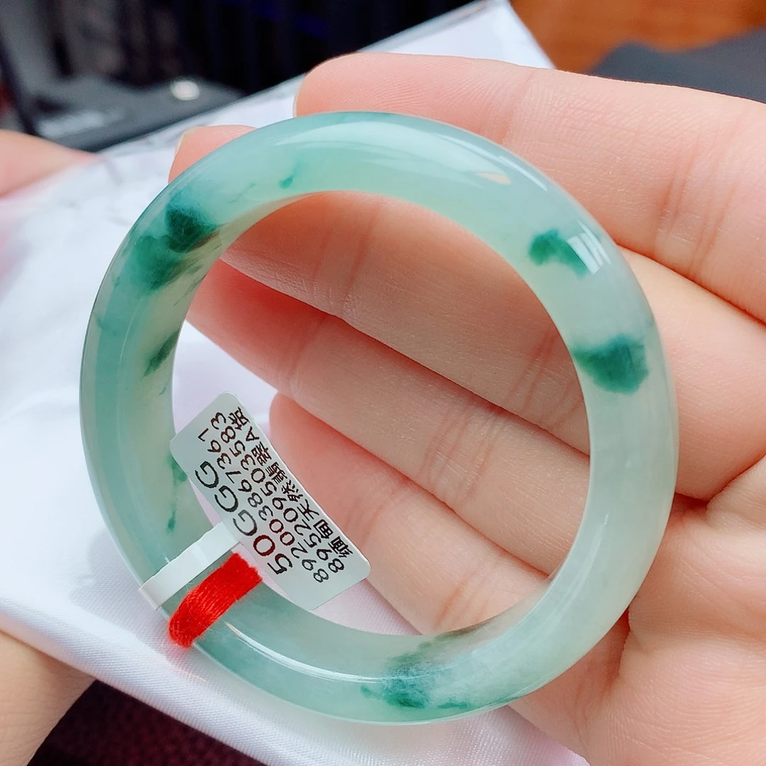 翡翠手镯未镶嵌天然缅甸翡翠A货手镯