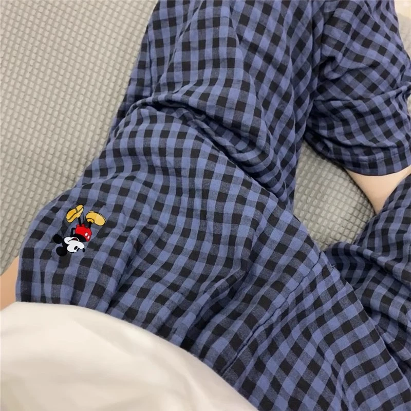 网红遛弯裤睡裤女夏季可外穿宽松大码家居裤休闲直筒长裤薄款