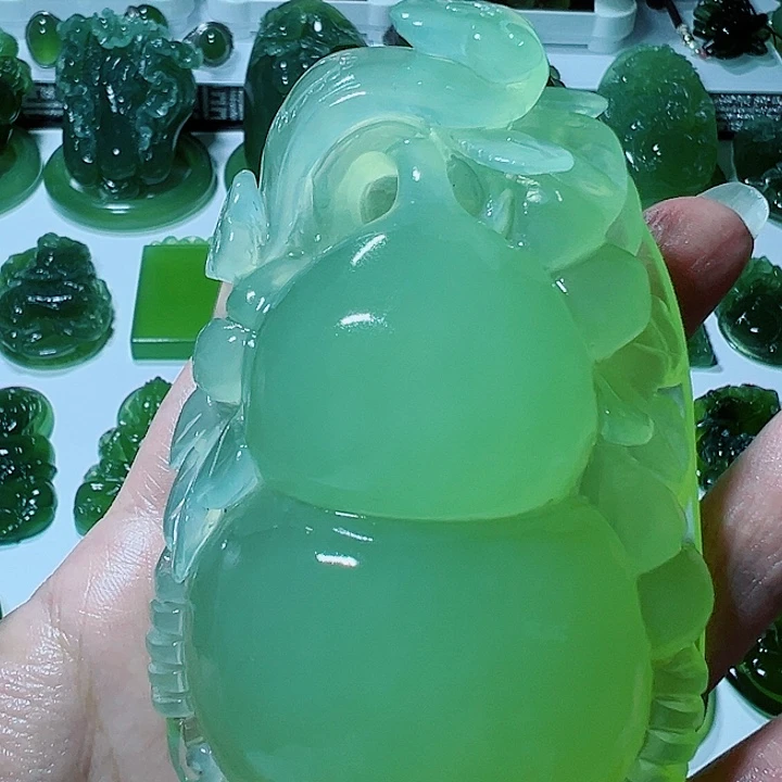 啥****未镶嵌蛇纹石玉手把