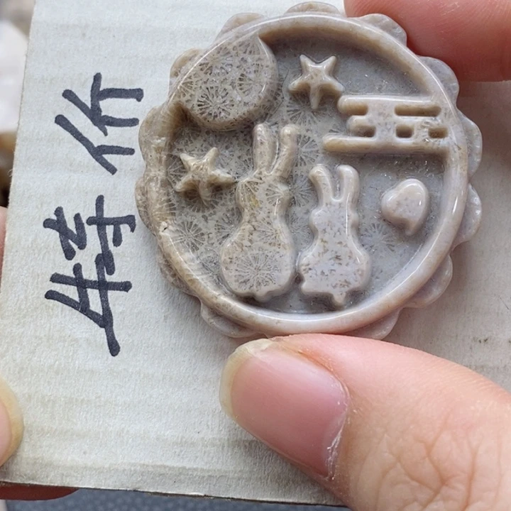 硅化珊瑚（珊瑚玉）颈饰未镶嵌A****)